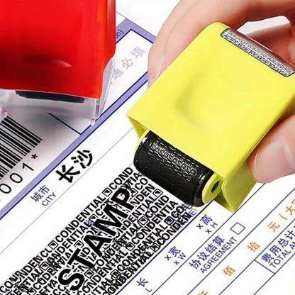 Anti-Theft ID Protection Stamp Roller – Privacy Security Seal for Sensitive Information