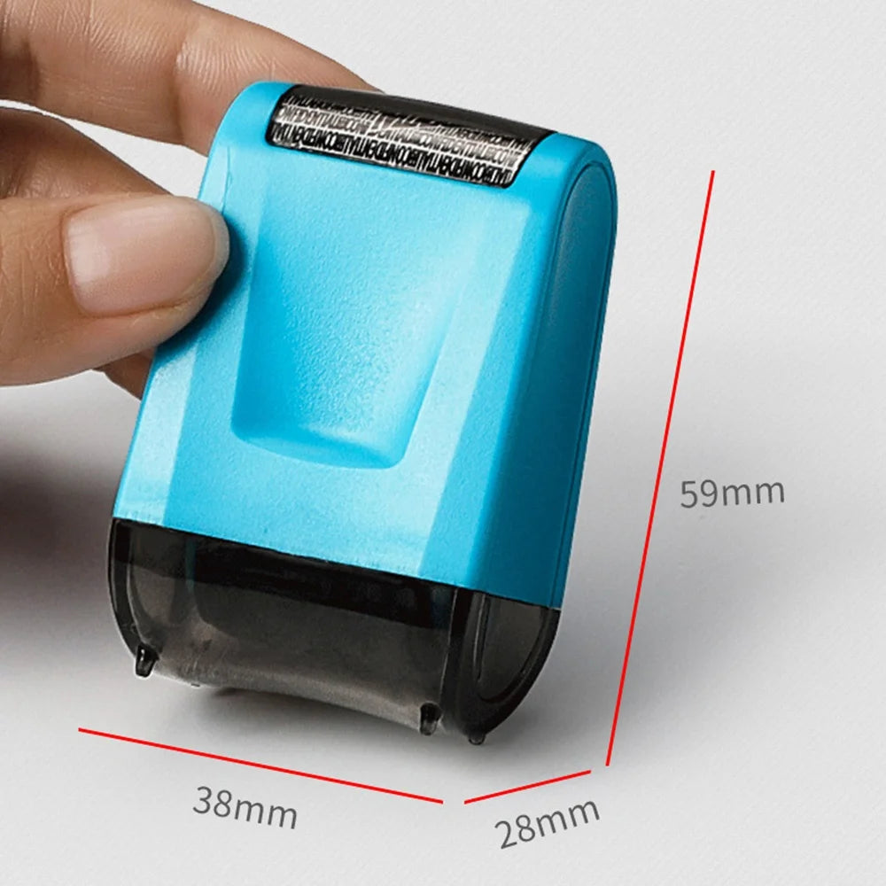 Anti-Theft ID Protection Stamp Roller – Privacy Security Seal for Sensitive Information