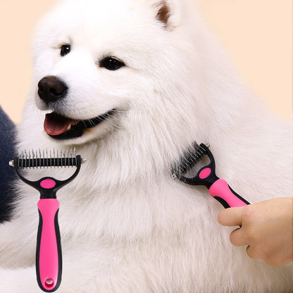 Pet Knot Remover Comb | Double-Sided Grooming & Hair Deshedding Brush for Dogs & Cats