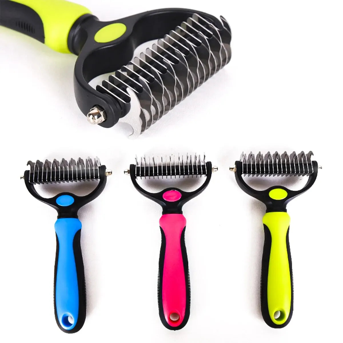 Pet Knot Remover Comb | Double-Sided Grooming & Hair Deshedding Brush for Dogs & Cats