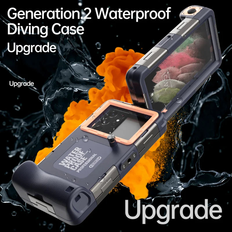 Professional Diving Waterproof Phone Case – 15m Underwater Protection for iPhone 15/14/13/12 Pro Max, Samsung S22/S23, Huawei