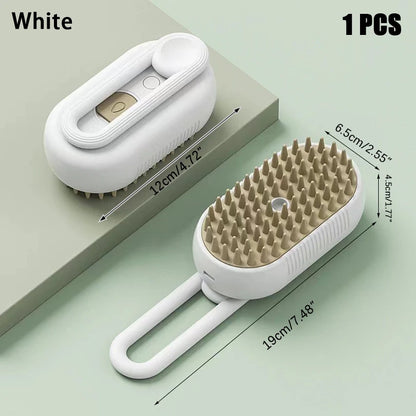 Pet Grooming Made Easy | 3-in-1 Cat & Dog Steam Spray Hair Removal Brush