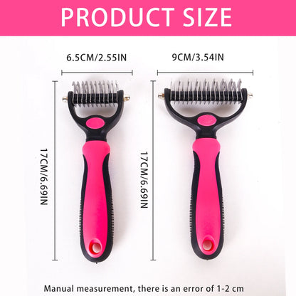 Pet Knot Remover Comb | Double-Sided Grooming & Hair Deshedding Brush for Dogs & Cats