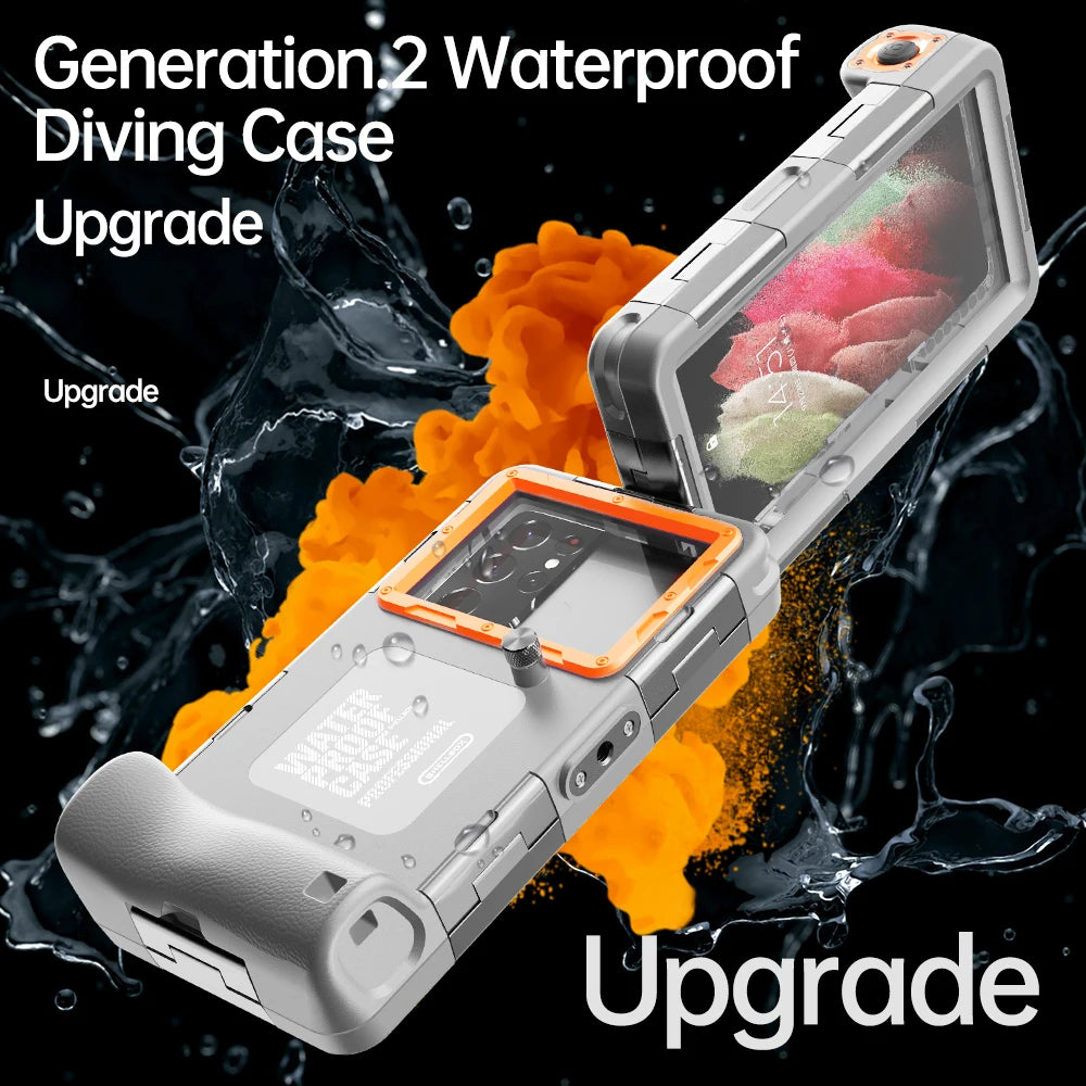 Professional Diving Waterproof Phone Case – 15m Underwater Protection for iPhone 15/14/13/12 Pro Max, Samsung S22/S23, Huawei