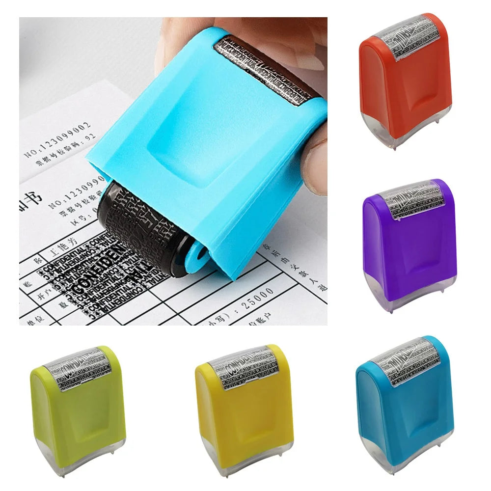 Anti-Theft ID Protection Stamp Roller – Privacy Security Seal for Sensitive Information