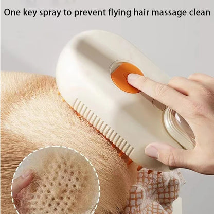 Pet Grooming Made Easy | 3-in-1 Cat & Dog Steam Spray Hair Removal Brush